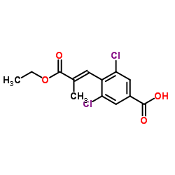 (E)-3,5-dichloro-4-(3-ethoxy-2-methyl-3-oxoprop-1-enyl)benzoic acid picture