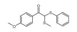 p-methoxyphenyl (phenylthio)(methylthio)methyl ketone结构式