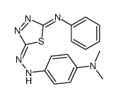 4-N,4-N-dimethyl-1-N-[(5-phenylimino-1,3,4-thiadiazol-2-ylidene)amino]benzene-1,4-diamine Structure