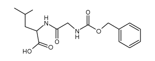 N-(N-benzyloxycarbonyl-glycyl)-leucine Structure