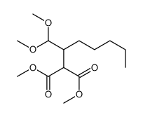 dimethyl 2-(1,1-dimethoxyheptan-2-yl)propanedioate结构式