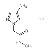 2-(4-amino-1H-pyrazol-1-yl)-N-methylacetamide(SALTDATA: 1.74HCl 0.19H2O)结构式