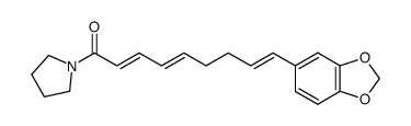 (2E,4E,8E)-9-(benzo[d][1, 3]dioxol-5-yl)-1-(pyrrolidin-1-yl)nona-2,4,8-trien-1-one Structure