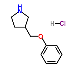 3-(Phenoxymethyl)pyrrolidine hydrochloride (1:1)结构式