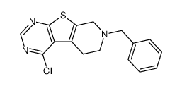 7-benzyl-4-chloro-5,6,7,8-tetrahydropyrido[4',3':4,5]thieno[2,3-d]pyrimidine结构式