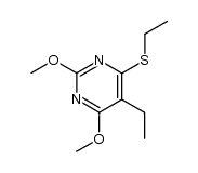 5-ethyl-4-(ethylthio)-2,6-dimethoxypyrimidine结构式