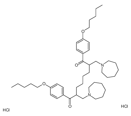 2,7-bis(azepan-1-ylmethyl)-1,8-bis(4-pentoxyphenyl)octane-1,8-dione,dihydrochloride结构式