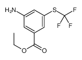 Ethyl 3-amino-5-[(trifluoromethyl)sulfanyl]benzoate结构式