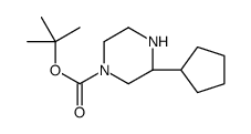 tert-butyl (3S)-3-cyclopentylpiperazine-1-carboxylate Structure