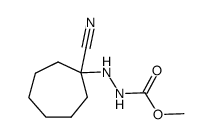 1-(1-Cyanocycloheptyl)-2-carbomethoxyhydrazine结构式