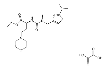 (S)-Ethyl-2-(3-((2-isopropylthiazol-4-yl)Methyl)-3-Methylureido)-4-Morpholinobutanoate oxalate Structure