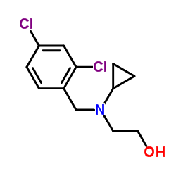 2-[Cyclopropyl(2,4-dichlorobenzyl)amino]ethanol结构式