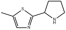 5-methyl-2-(pyrrolidin-2-yl)thiazole结构式