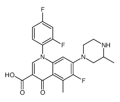 1-(2,4-difluorophenyl)-6-fluoro-5-methyl-7-(3-methylpiperazin-1-yl)-4-oxoquinoline-3-carboxylic acid Structure
