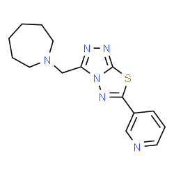 3-(azepan-1-ylmethyl)-6-(pyridin-3-yl)[1,2,4]triazolo[3,4-b][1,3,4]thiadiazole结构式