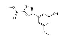 methyl 4-(3-hydroxy-5-methoxyphenyl)thiophene-2-carboxylate结构式