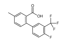 2-[4-fluoro-3-(trifluoromethyl)phenyl]-5-methylbenzoic acid结构式