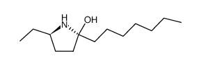 (2S,5R)-5-ethyl-2-heptylpyrrolidin-2-ol结构式