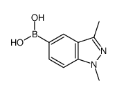 (1,3-二甲基-1H-吲唑-5-基)硼酸结构式