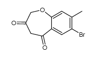 7-bromo-8-methyl-1-benzoxepine-3,5(2H,4H)-dione结构式