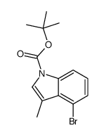 2-Methyl-2-propanyl 4-bromo-3-methyl-1H-indole-1-carboxylate结构式