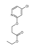ethyl 3-(4-chloropyridin-2-yl)oxypropanoate结构式