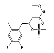 (S)-4-(methoxyamino)-4-oxo-1-(2,4,5-trifluorophenyl)butan-2-yl methane-sulfonate结构式