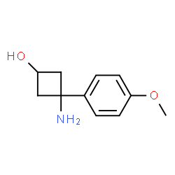 3-Amino-3-(4-methoxyphenyl)cyclobutan-1-ol structure