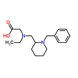 N-[(1-Benzyl-2-piperidinyl)methyl]-N-ethylglycine结构式