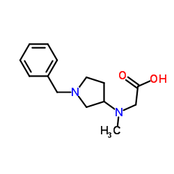 N-(1-Benzyl-3-pyrrolidinyl)-N-methylglycine结构式