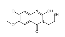 6,7-dimethoxy-3-(2-sulfanylethyl)-1H-quinazoline-2,4-dione结构式