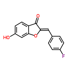 (2Z)-2-(4-Fluorobenzylidene)-6-hydroxy-1-benzofuran-3(2H)-one Structure