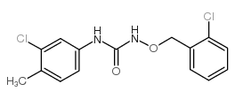 1-(2-氯苄氧基)-3-(3-氯-4-甲基苯基)脲结构式
