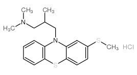 10H-Phenothiazine-10-propanamine,N,N,b-trimethyl-2-(methylthio)-,hydrochloride (1:1) Structure
