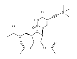 2',3',5'-O-triacetyl-5-[(trimethylsilyl)ethynyl]-uridine结构式