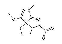 dimethyl 2-(nitromethyl)cyclopentane-1,1-dicarboxylate结构式