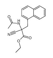 2-acetylamino-2-cyano-3-[1]naphthyl-propionic acid ethyl ester结构式