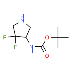 tert-butyl N-(4,4-difluoropyrrolidin-3-yl)carbamate structure