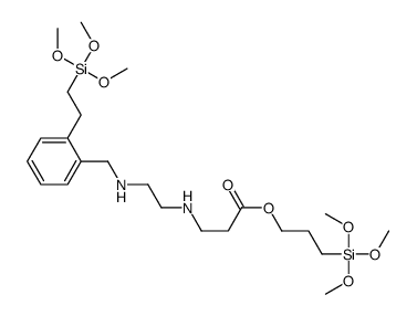 3-trimethoxysilylpropyl 3-[2-[[2-(2-trimethoxysilylethyl)phenyl]methylamino]ethylamino]propanoate结构式