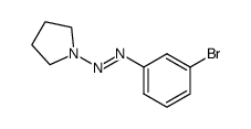 1-((3-bromophenyl)diazenyl)pyrrolidine结构式