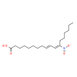 9(E),11(E)-12-nitro Conjugated Linoleic Acid structure