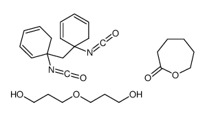 3-(3-hydroxypropoxy)propan-1-ol,5-isocyanato-5-[(1-isocyanatocyclohexa-2,4-dien-1-yl)methyl]cyclohexa-1,3-diene,oxepan-2-one结构式