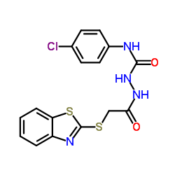2-[(1,3-Benzothiazol-2-ylsulfanyl)acetyl]-N-(4-chlorophenyl)hydrazinecarboxamide结构式