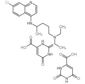1,2,3,6-tetrahydro-2,6-dioxopyrimidine-4-carboxylic acid, compound with N4-(7-chloro-4-quinolyl)-N1,N1-diethylpentane-1,4-diamine (2:1) picture