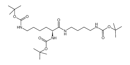Boc-Lys(Boc)-CONH-butyl-NHBoc结构式