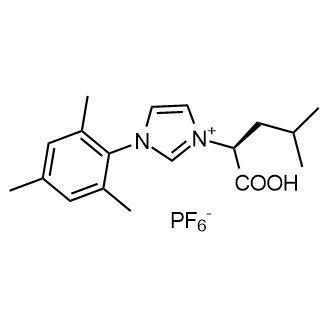 (S)-3-(1-羧基-3-甲基丁基)-1-均三烷基-1H-咪唑-3-六氟磷酸盐(V)图片