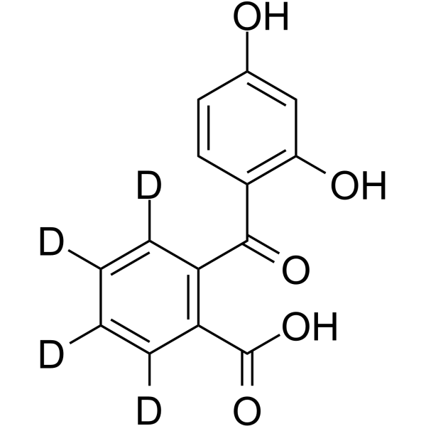 2-(2,4-Dihydroxybenzoyl)benzoic acid-d4 Structure