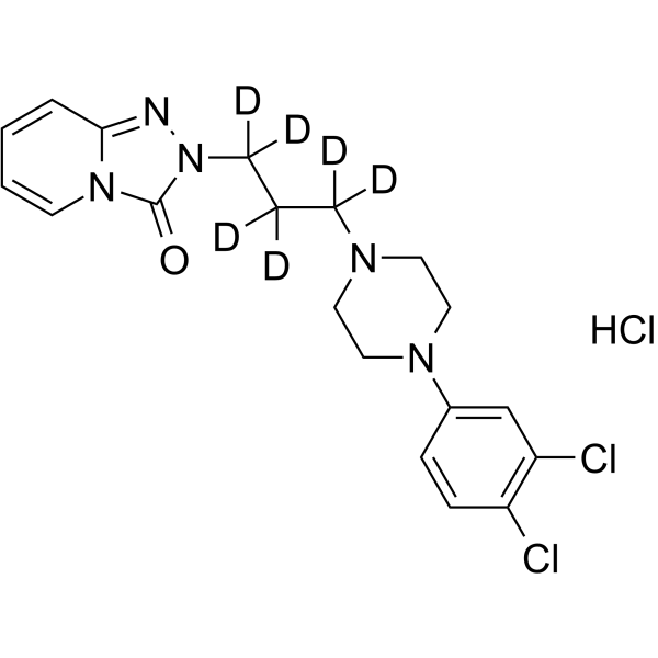 3,4-Dichloro Trazodone-d6 hydrochloride结构式