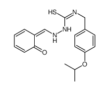 Hydrazinecarbothioamide, 2-((2-hydroxyphenyl)methylene)-N-((4-(1-methy lethoxy)phenyl)methyl)- Structure