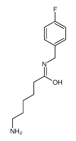 6-amino-N-[(4-fluorophenyl)methyl]hexanamide结构式